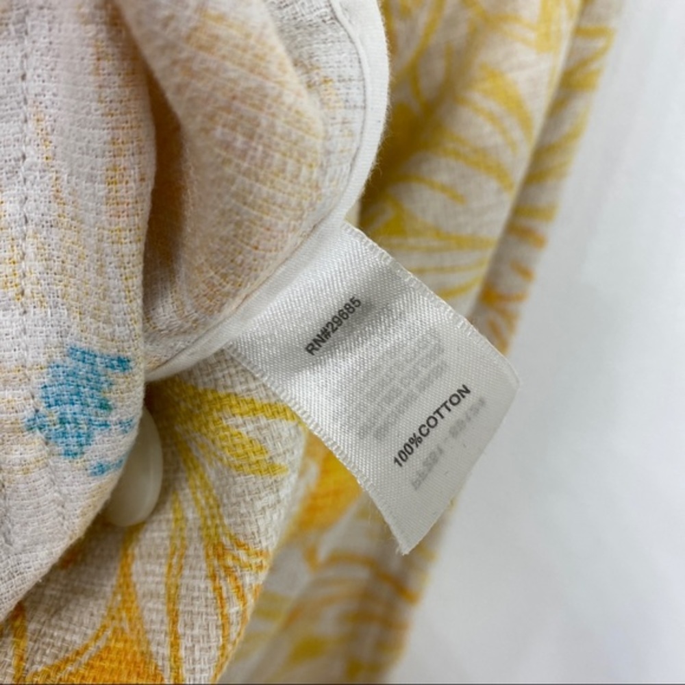 Pendleton Boho Yellow Floral Cotton Jacket Petite… - image 8